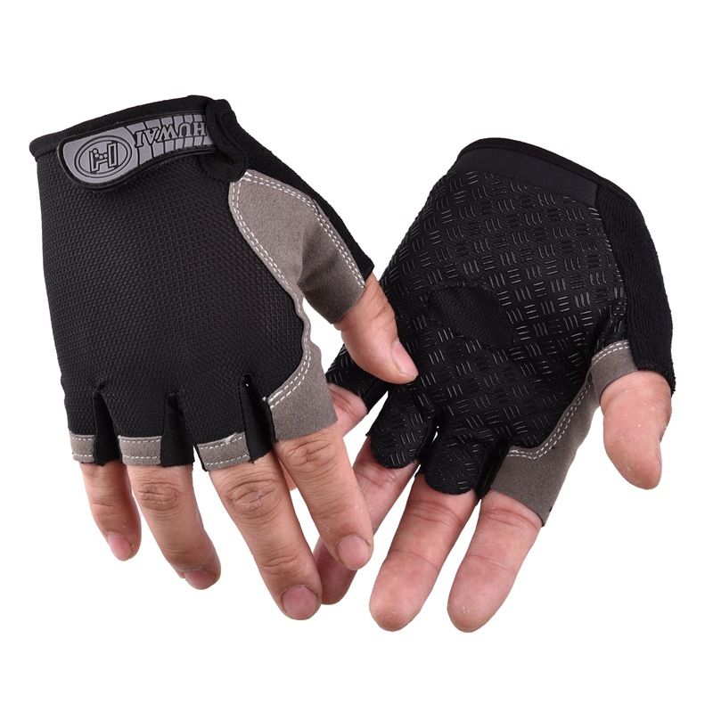 Picture of Half-finger outdoor sports cycling gloves for men and women mountaineering fitness yoga driving shock-absorbing non-slip open-finger breathable gloves