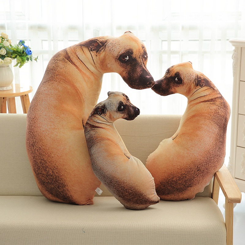 Picture of Creative 3D Artificial Dog Pillow, Plush Toy Dog Doll, One Piece Drop Shipping, Cute Pet Cartoon