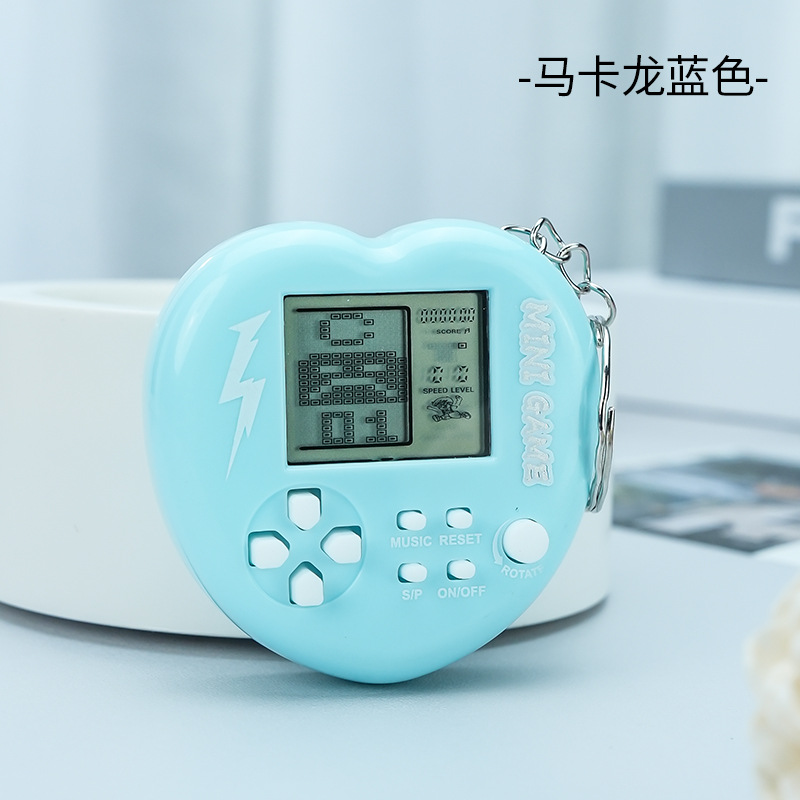 Picture of Cross-border hot-selling love children's toys palm Tetris video game machine keychain creative small pendant