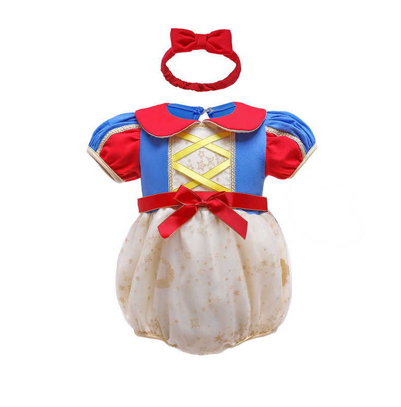 Picture of Halloween Children's Clothing, Short-Sleeved Pullover, Baby Baby Princess Jumpsuit, Princess Style Dress