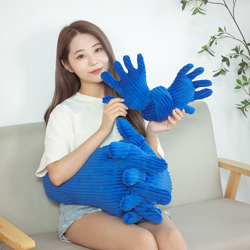 Picture of Creative New Blue Palm Plush Toy Boyfriend Pillow Sofa Long Pillow Lazy Sleeping Clip Pillow