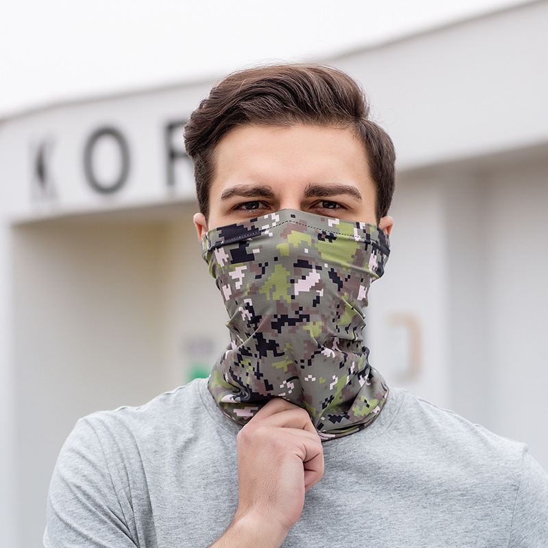 Picture of Sunscreen Mask Ice Silk Scarf Set Men's Headband Neck Protection Neck Summer Fishing Magic Riding Face Face Face Thin