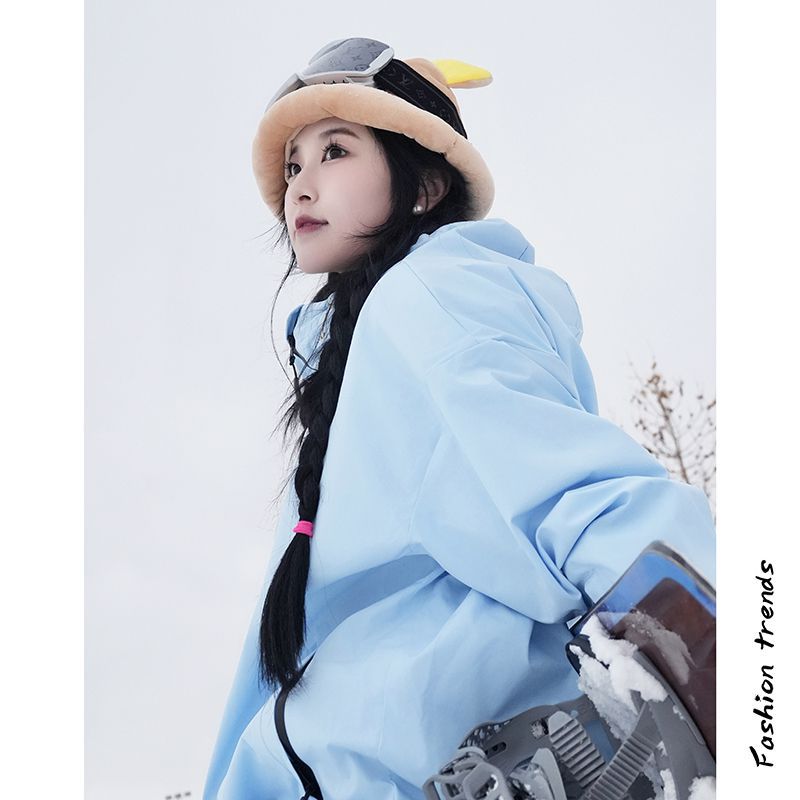 Picture of Ski resort rental new windproof waterproof ski suit suit couple's warm two pieces suit mountaineering suit jacket