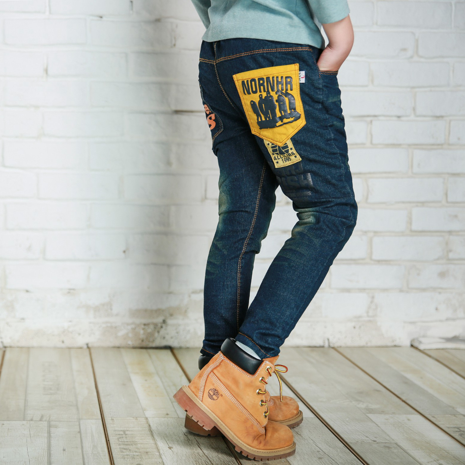 Picture of Best selling new children's clothing children's pants men's boys European and American jeans spring and autumn cotton children's pants a generation of hair