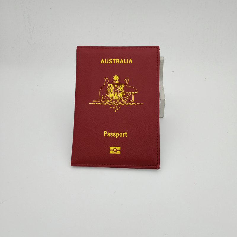 Picture of in stock Multicolor PU Leather Australian ID Holder Passport Holder Bi-Folding Open ID Passport Leather Holder Bag