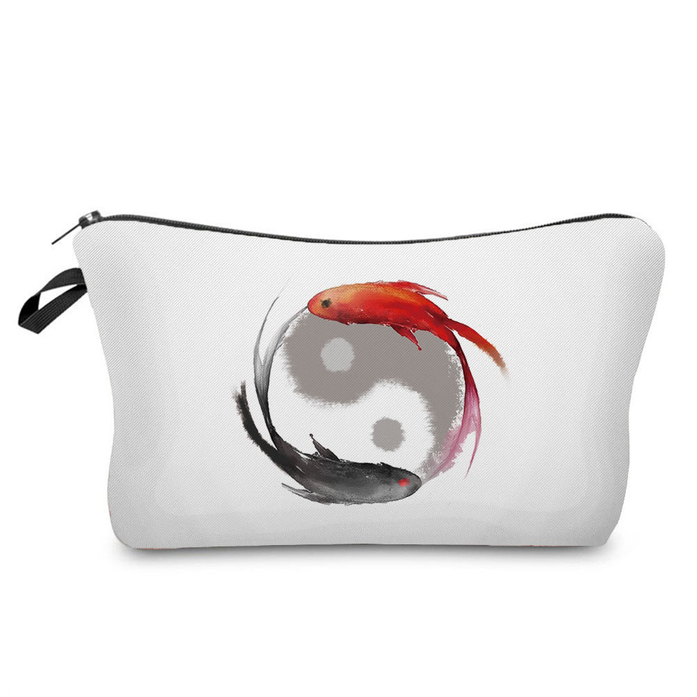 Picture of Factory Direct geometric printing cosmetic bag simple pattern wash bag portable travel cosmetics storage bag
