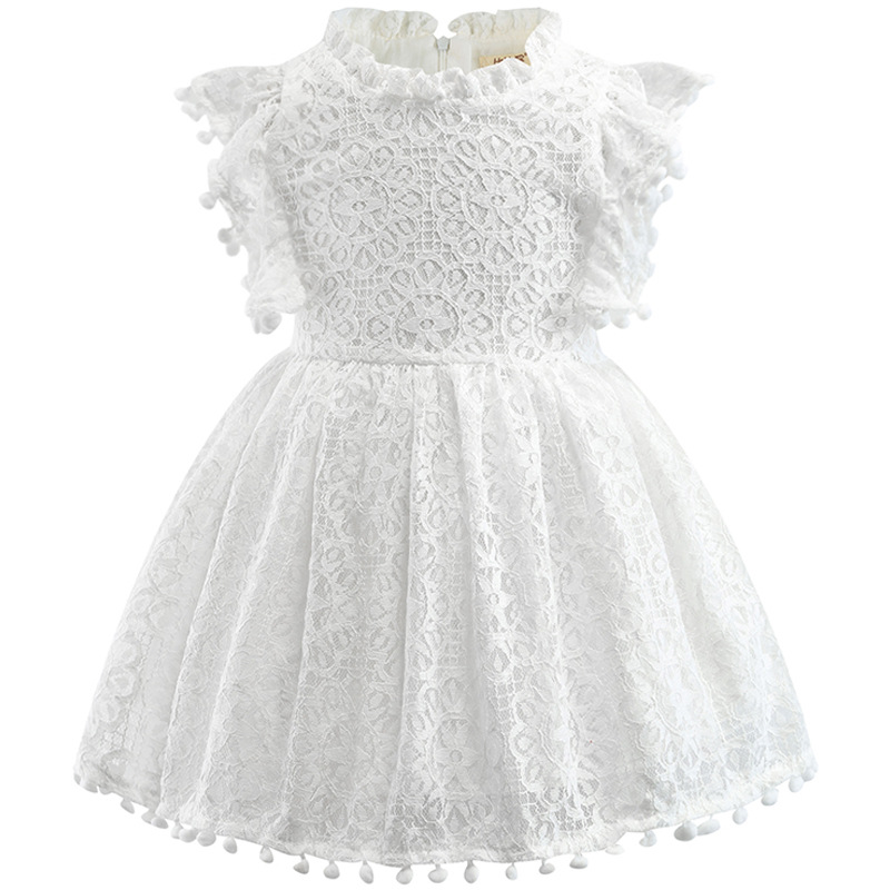 Picture of Children's Dress Wish Girls Korean Style Lace Flying Sleeves Cut Out Princess Dress Skirt Dress for Small and Medium-Sized Kidsren