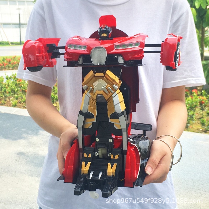 Picture of Gesture sensing one-key deformation remote control car charger electric car robot King Kong racing children's toy car generation