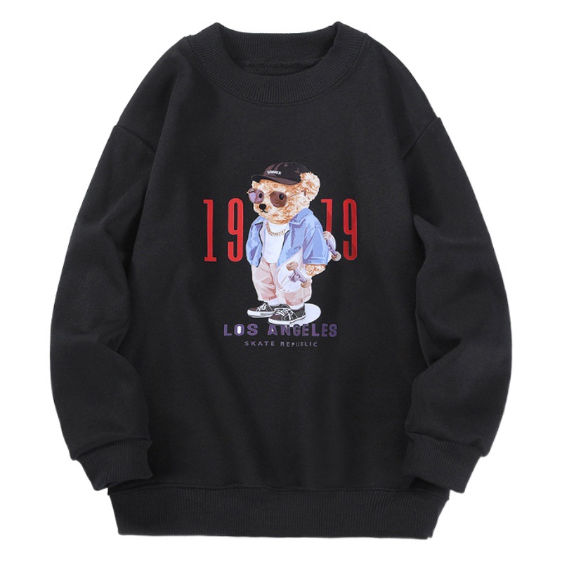 Autumn and winter new children's clothing boys' fleece sweatshirt middle school children's Olympic fleece warm base shirt children's turtleneck sweatshirt