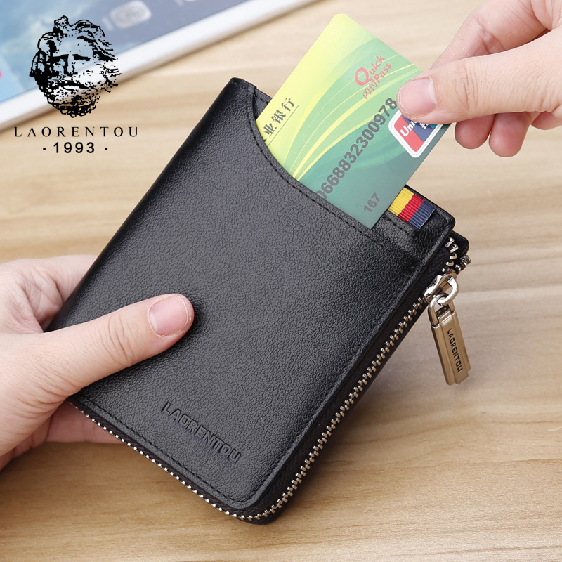 Picture of Genuine Leather Wallet Men's Short Wallet Simple Top Layer Cowhide Ticket Clip Fashionable Youth