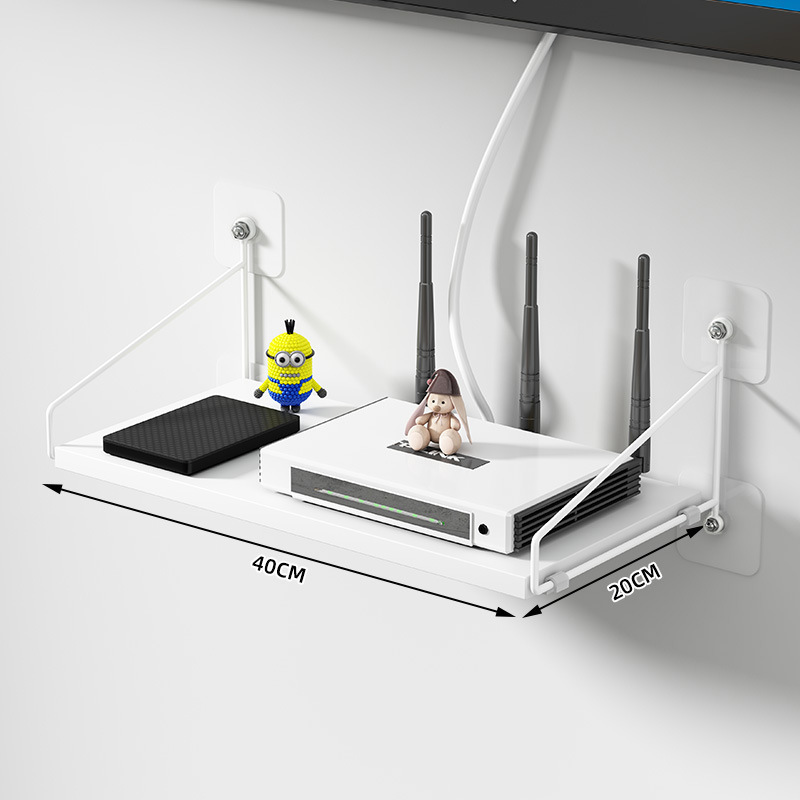 Picture of Cross-Border Wholesale Router Storage Rack for Tv Set-Top Boxes, Wall-Mounted Wifi Storage Rack Without Drilling