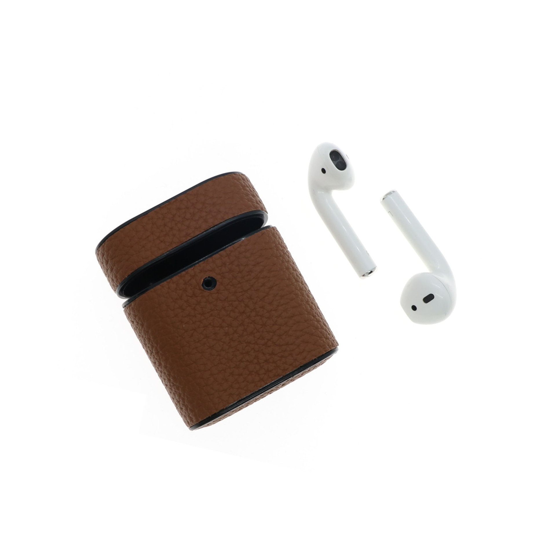 Picture of Suitable for Airpods 1/2/Pro Leather Case Genuine Leather Litchi Pattern Apple Wireless Bluetooth Headset Protective Case/Case