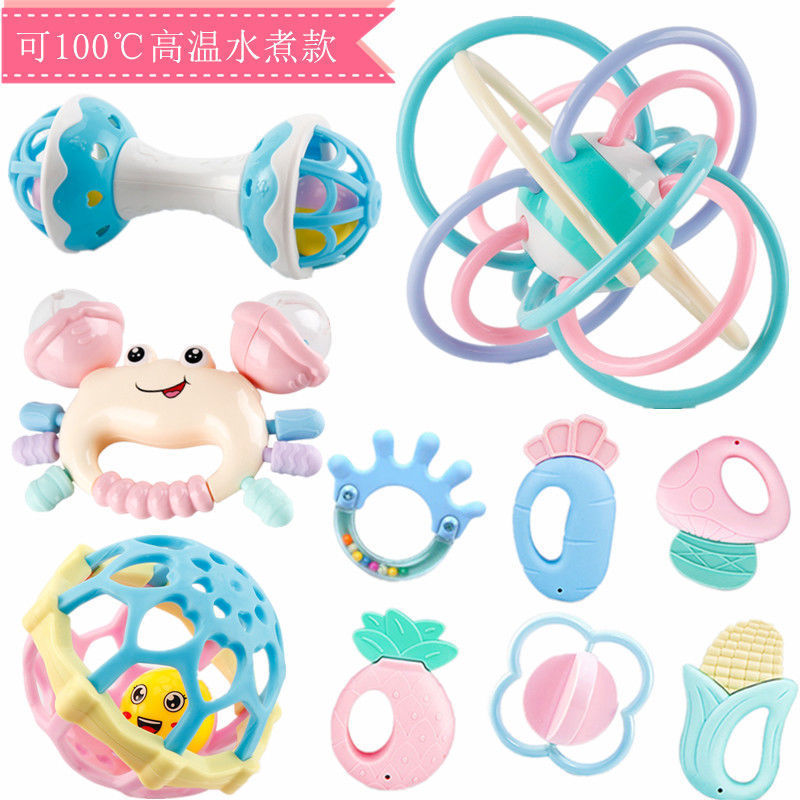 Baby Toy Teeth Puzzle Early Education 0 to 3 Months 6 Babies 1 Year Old Newborn Infant Newborn Boys and Girls Hand Bell