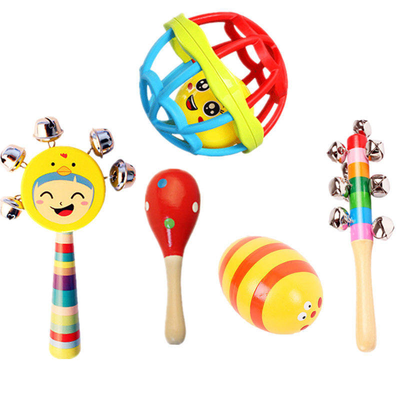 Picture of Newborn Baby Toy Puzzle Hand Grab Rattle 3 to 6-12 Months Baby Boys and Girls 0-1 Years Old Grab Rattle
