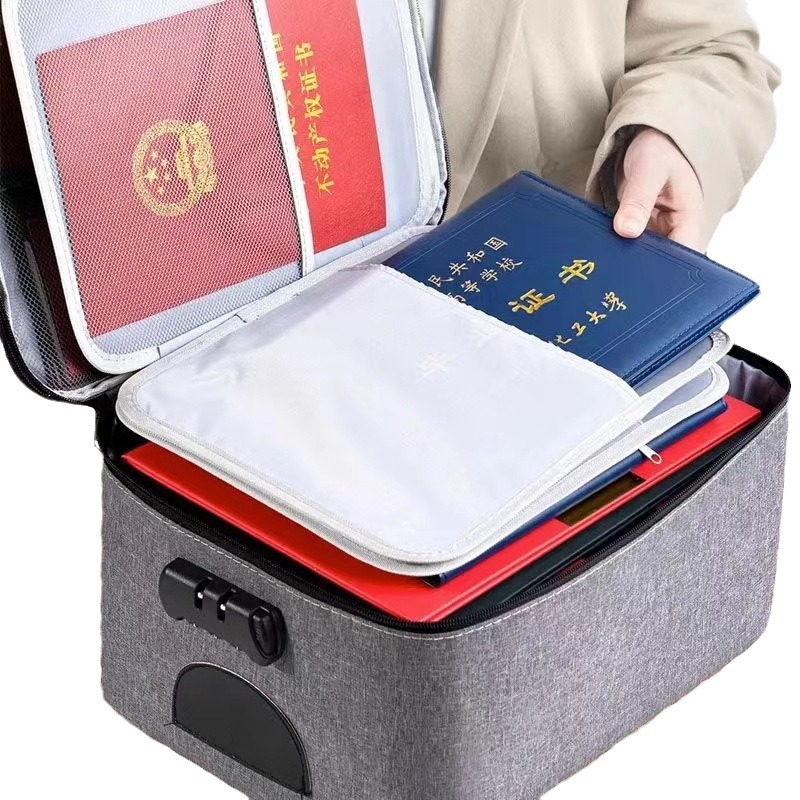 Picture of ID bag multi-functional five-layer ID set document card storage bag storage box household register passport storage bag