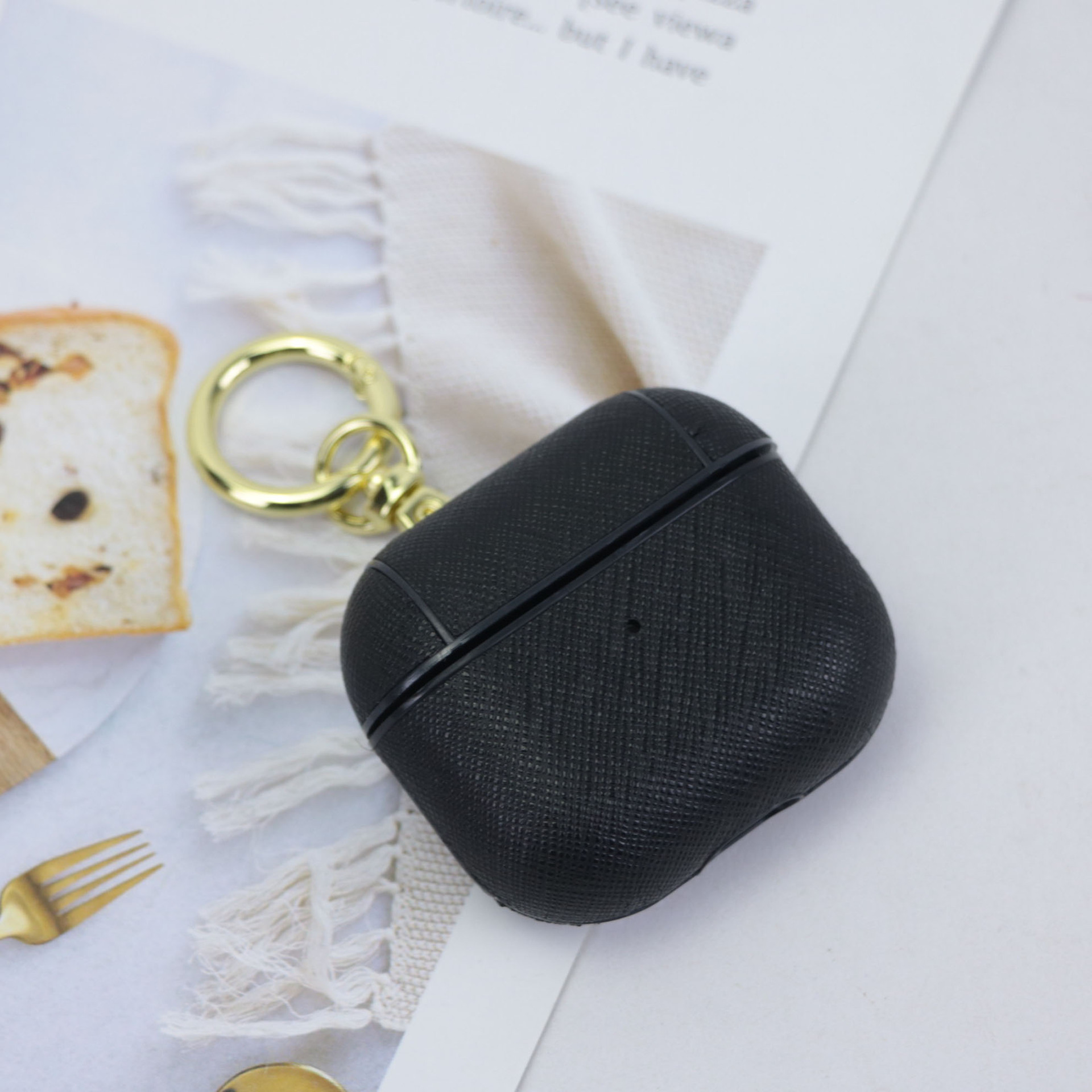 Picture of Leather Airpods 1/2/3 Pro Wireless Bluetooth Earphone Case Anti-drop Keychain Portable Hot Selling