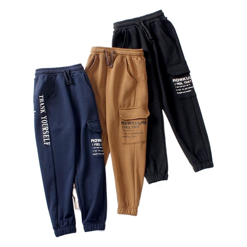 Children's Clothing Spring and Autum Korean Style New Boys' Pants Medium and Large Kidsren's Casual Overalls Pants Kidsren's Anti-Mosquito Pants