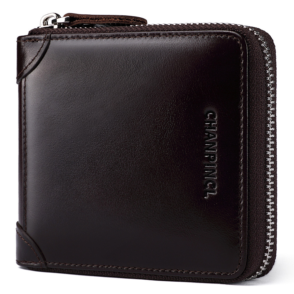 Picture of Cross-Border Delivery C Brand Boxed Men's Wallet First-Layer Cowhide Coin Bag Zipper Wallet Horizontal Multi-Functional Wallet