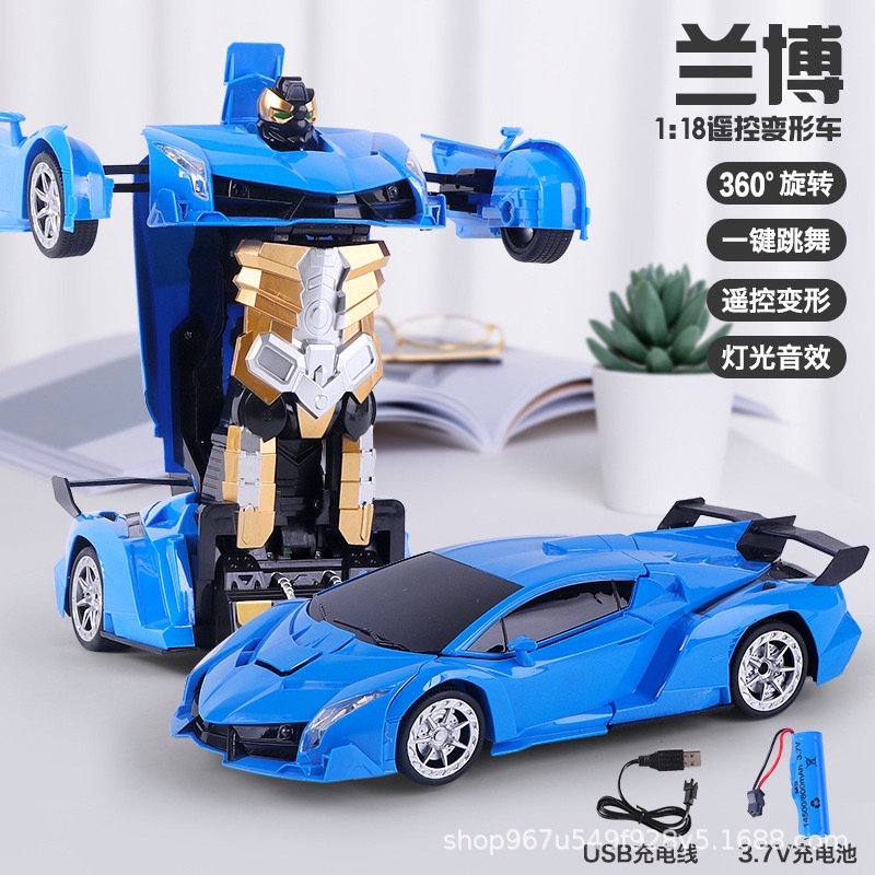 Picture of Gesture sensing one-key deformation remote control car charger electric car robot King Kong racing children's toy car generation
