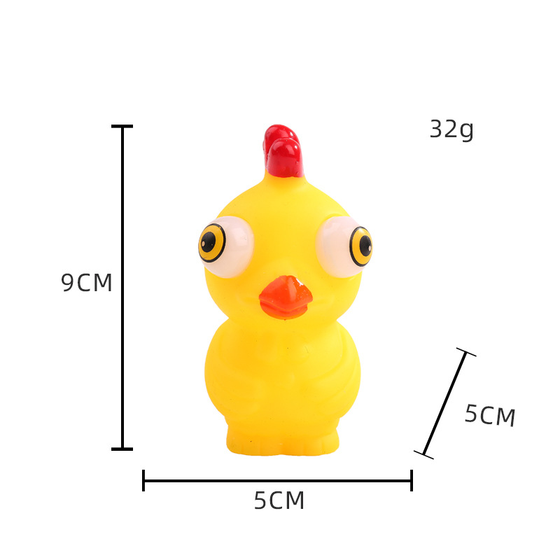 Picture of Cross-border cartoon factory direct decompression animal squeeze doll decompression pinch music stare eye vent toy