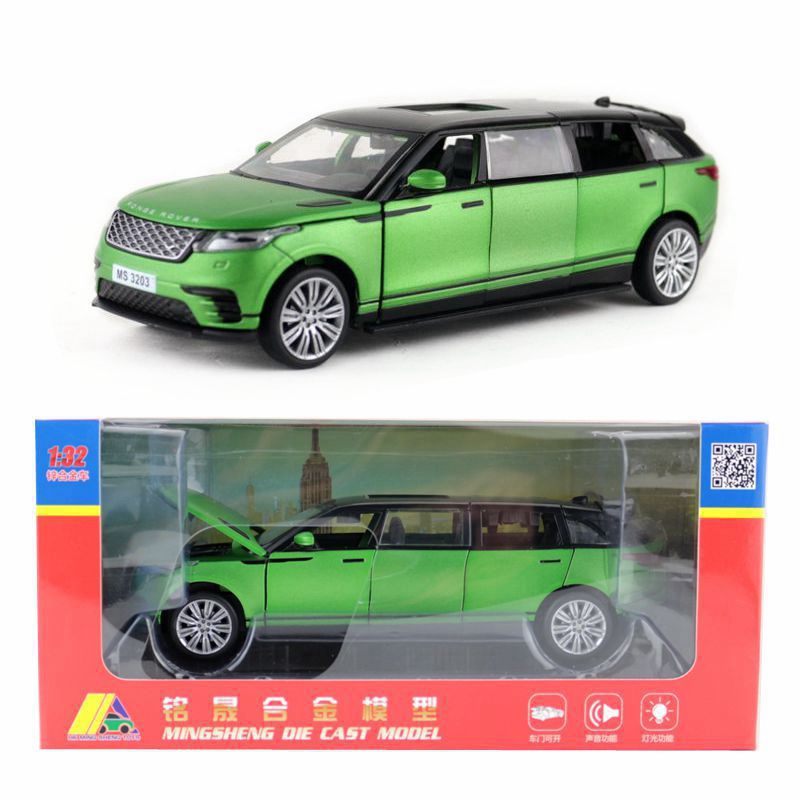 Picture of Mingsheng alloy model children's toy simulation 1:32 Land Rover Star luxury car acousto light back open window box