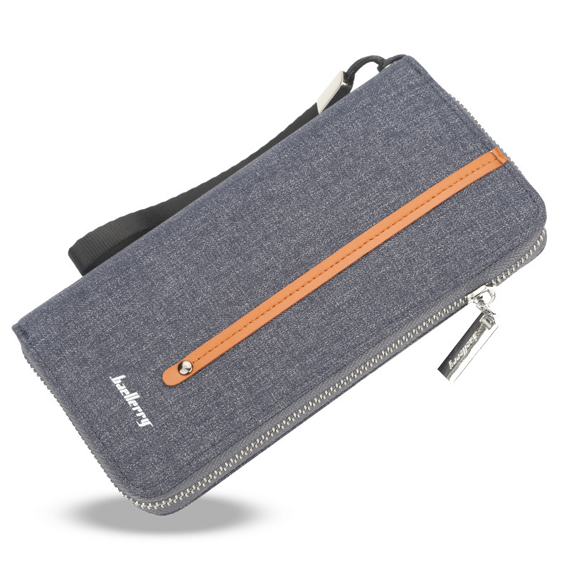 Picture of Baellerry Men's Wallet Long Canvas Zipper Casual Multi-Card Slot Multi-Functional High-End Clutch Bag