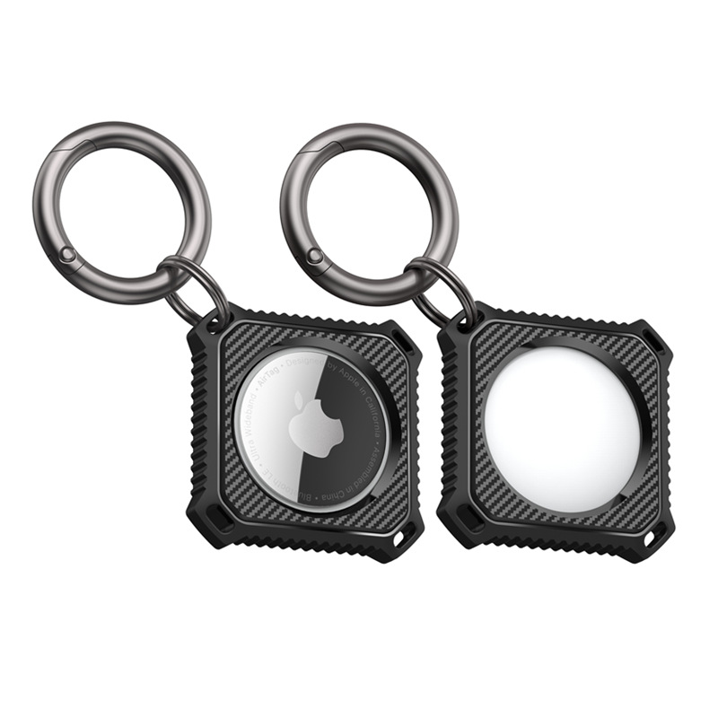 Picture of Suitable for Airtag2 Protective Cover New Square Apple Tracker Carbon Fiber Pattern Airtag Anti-Lost Device Sheath