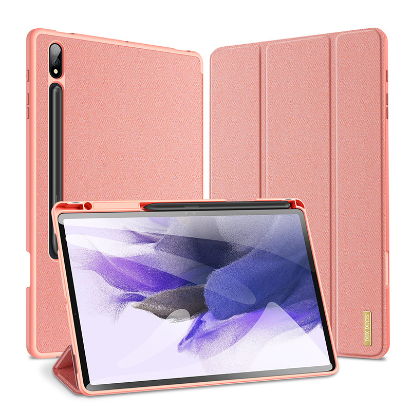 Picture of For Samsung TabS10Plus flat panel protective cover wholesale with pen slot anti-drop tri-fold protective shell S10Ultra