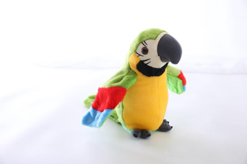 Picture of Cross-border new electric parrot toy tongue-learning singing wings moving and learning to speak repeat reading parrot doll wholesale