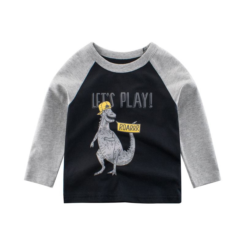 Picture of Korean Style Children's Clothing Wholesale 2024 Autum New Children's Clothing Boys Long-Sleeved T-Shirts Baby Clothes One Piece Consignment