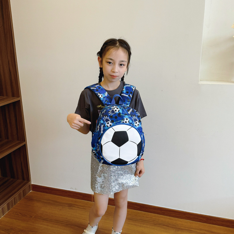 Picture of Children's Trendy Backpack 2024 Boys and Girls Fashion Football Outdoor Casual Backpack Kindergarten Baby Schoolbag