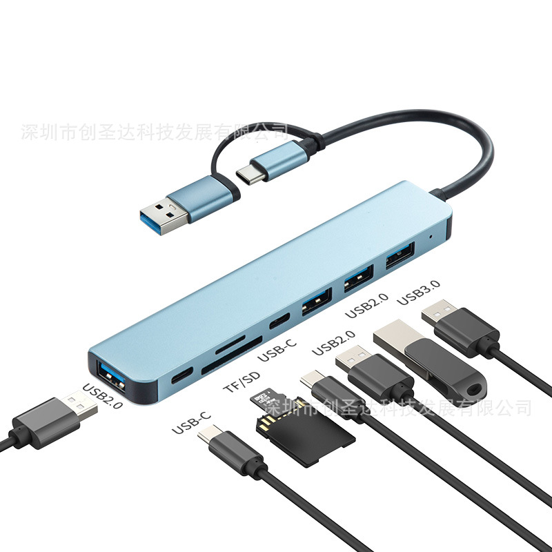 Picture of Expansion dock Type c 3.0hub octave 1 laptop tablet dual-head 2-in -1 splitter with audio