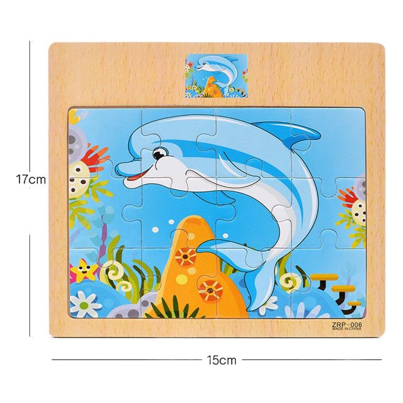 New wooden 12-piece puzzle puzzle early education toys for infants and children animal transportation wooden puzzle toys