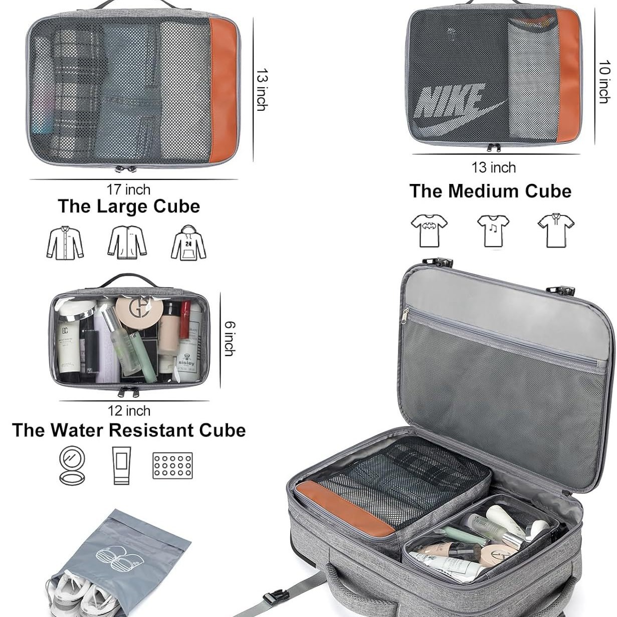 Picture of Amazon Cross-border Foreign Trade Explosions Backpack Men's Rod Bag Expandable Travel Travel Bag