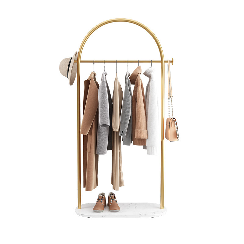 Picture of Nordic Light Luxury Coat Rack Floor Clothes Rack Home Clothes Rack Clothing Store Display Rack Bedroom Hanger Amazon Exclusive