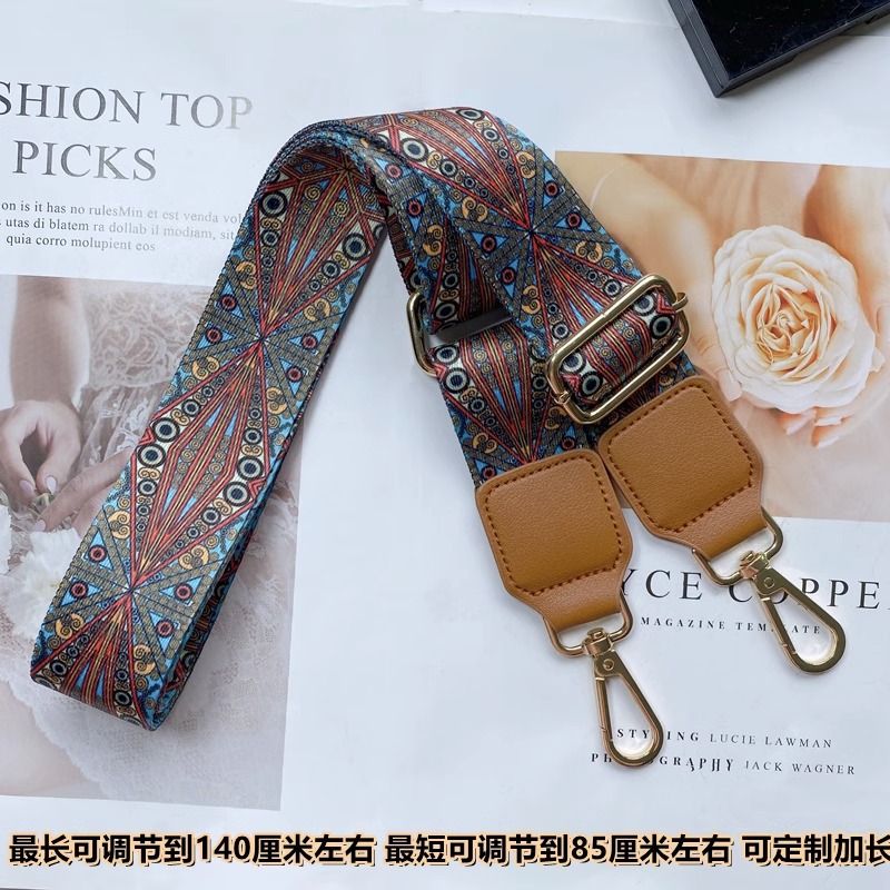 Picture of Bag shoulder strap crossbody strap adjustable widened shoulder strap leather printed nylon bag strap