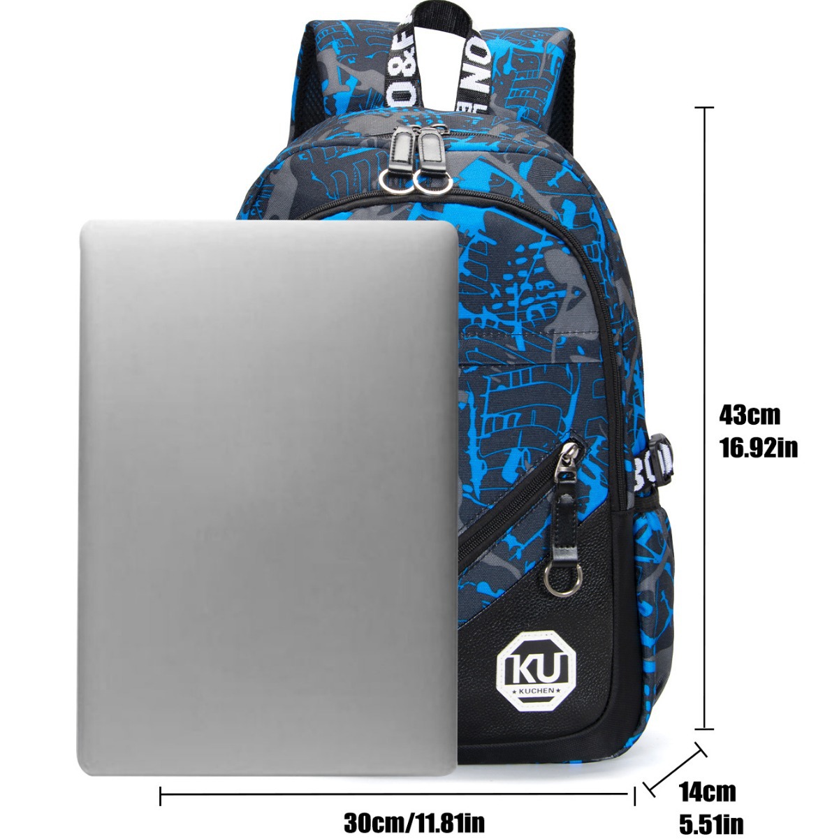 Picture of 2023 new blue black schoolboy schoolbag backpack camouflage large capacity cross-border computer bag wholesale