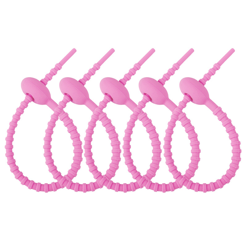 Picture of 180mm color silicone cable tie jewelry pendant stationery multifunctional lanyard data cable storage finishing winder
