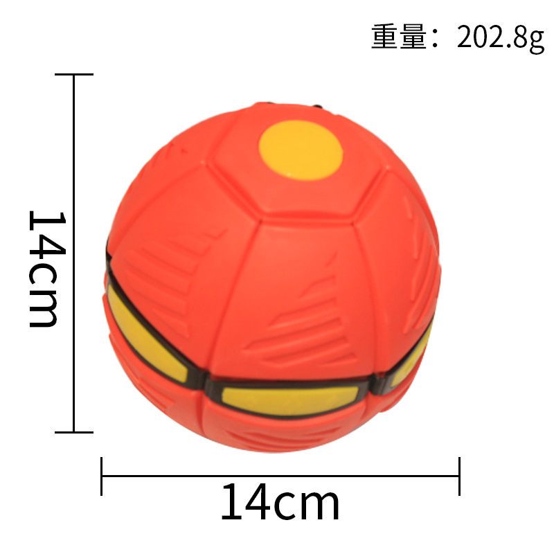 Picture of Bouncing ball 3 lights flying saucer ball elastic luminous toy cross-border spot magic flying saucer deformation ball stepping ball with light