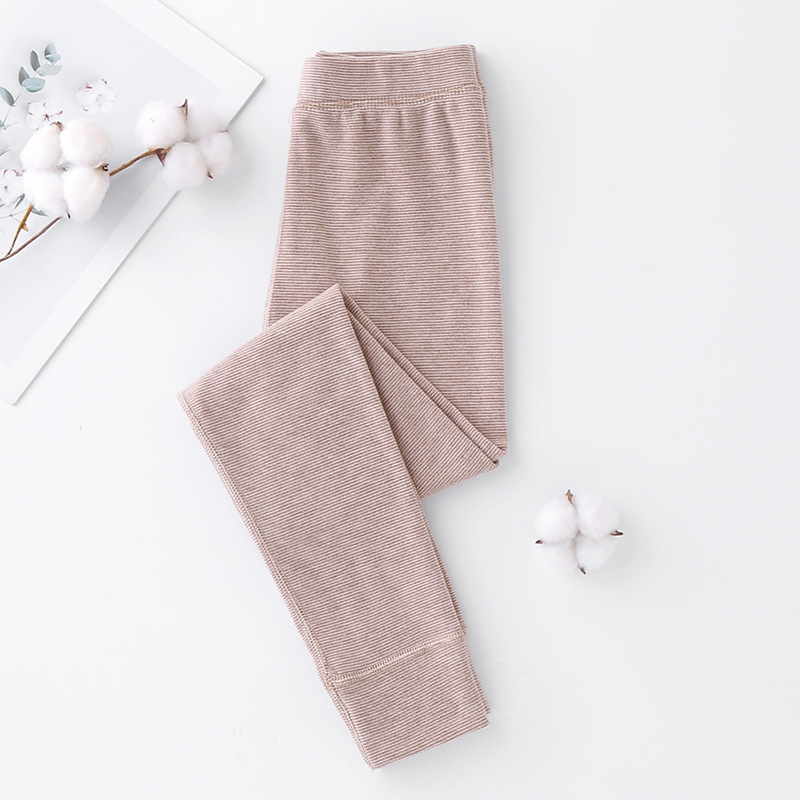 Picture of Warm trousers children's double-sided jacquard fast warm fleece-lined leggings medium and small boys and girls candy color autumn and winter New