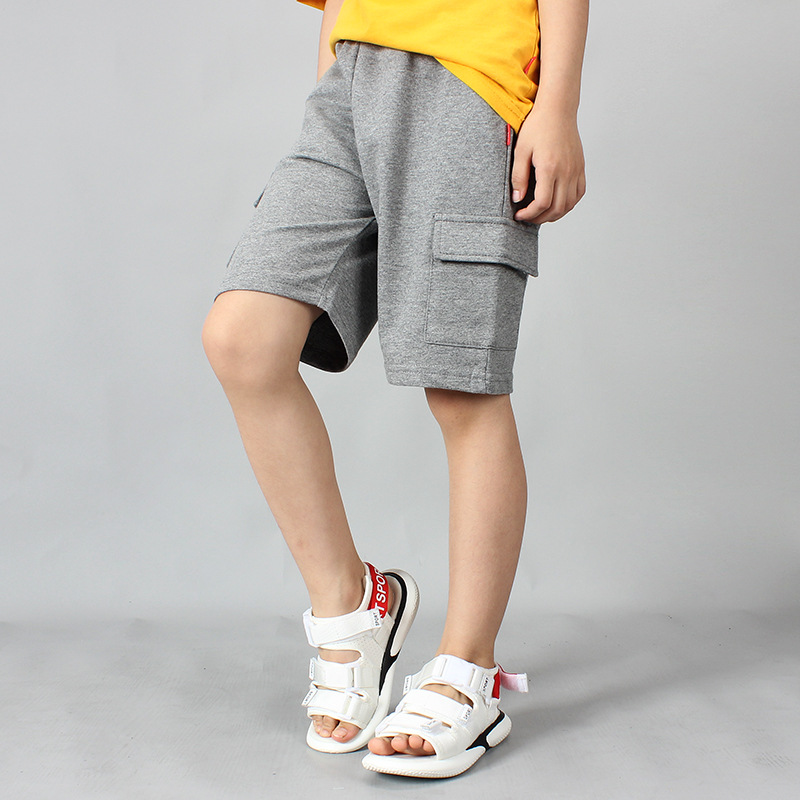 Picture of Children's Clothing Summer Children's Pants New Boys' Shorts Large Children's Thin Solid Color Crane Pants Children's Pants