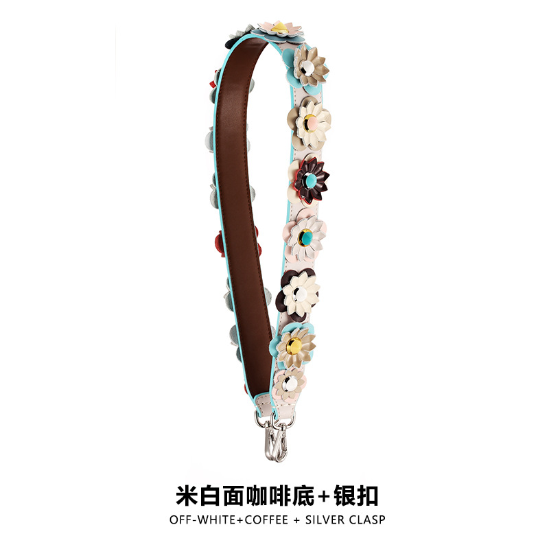 Picture of Mahuangshi MHS-E-2 Three-dimensional Flower Shoulder Strap Cowhide Wide Shoulder Strap Suitable for F Di Bag Replacement Strap Single Shoulder