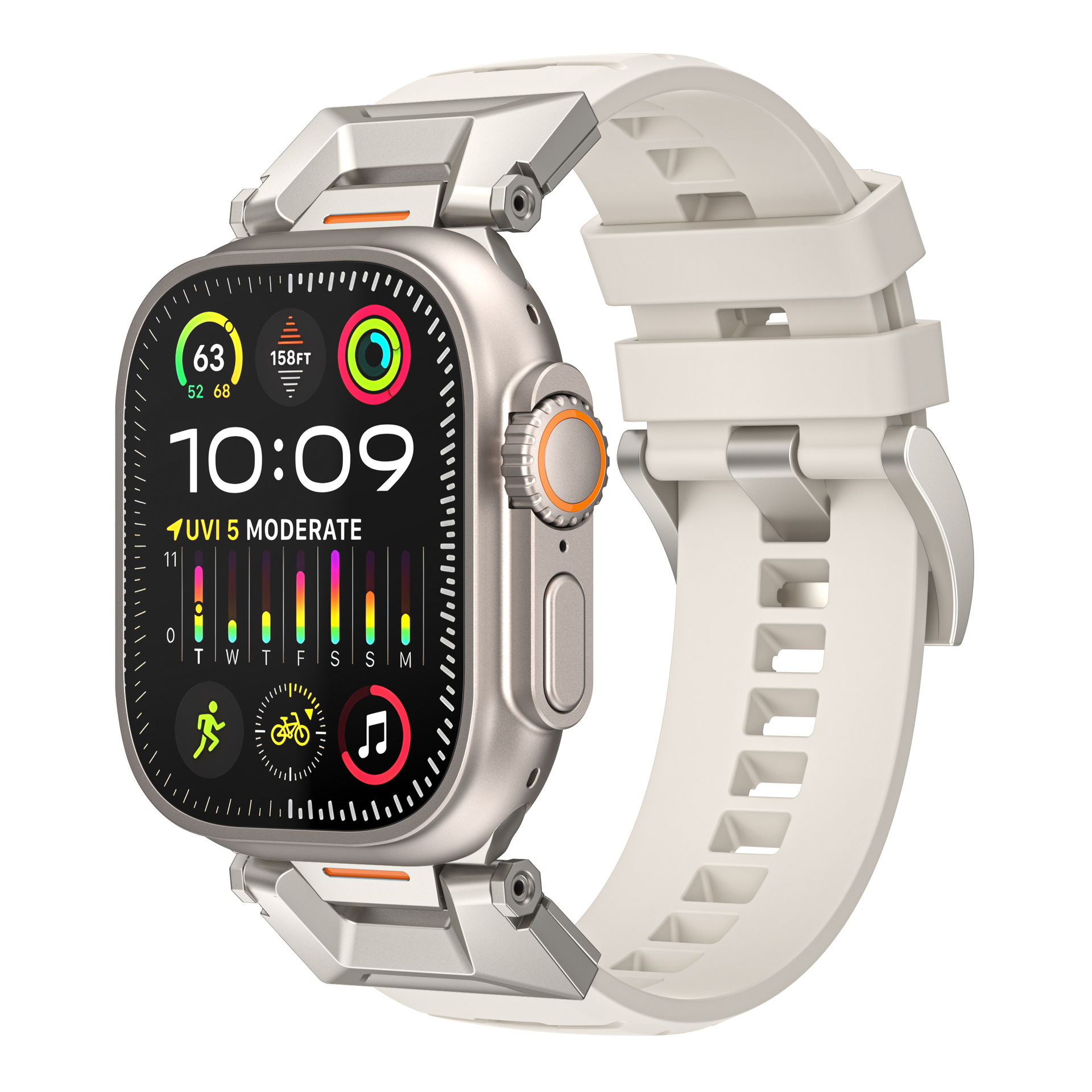 Picture of For Apple Watch S10 Strap Functional Fluororubber appleiwatch9876Ultra2 Watch Strap Wholesale
