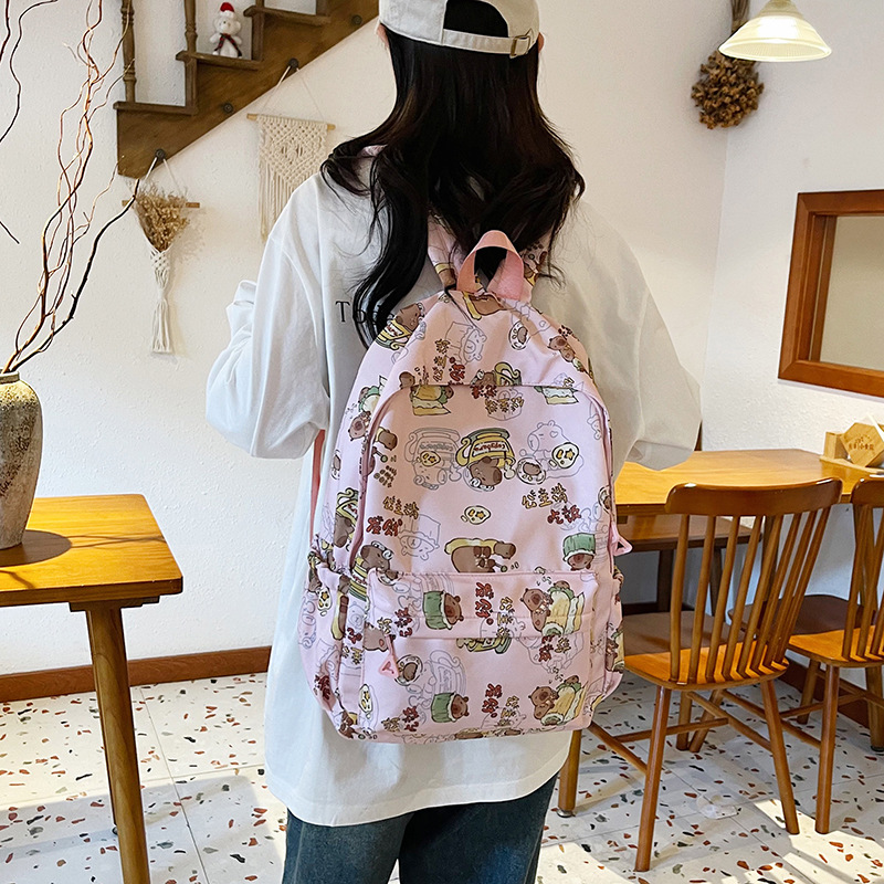 Picture of New Kapi Barra Backpack All-match Trendy Junior High School Student Schoolbag Cartoon Large Capacity Children's Backpack Wholesale