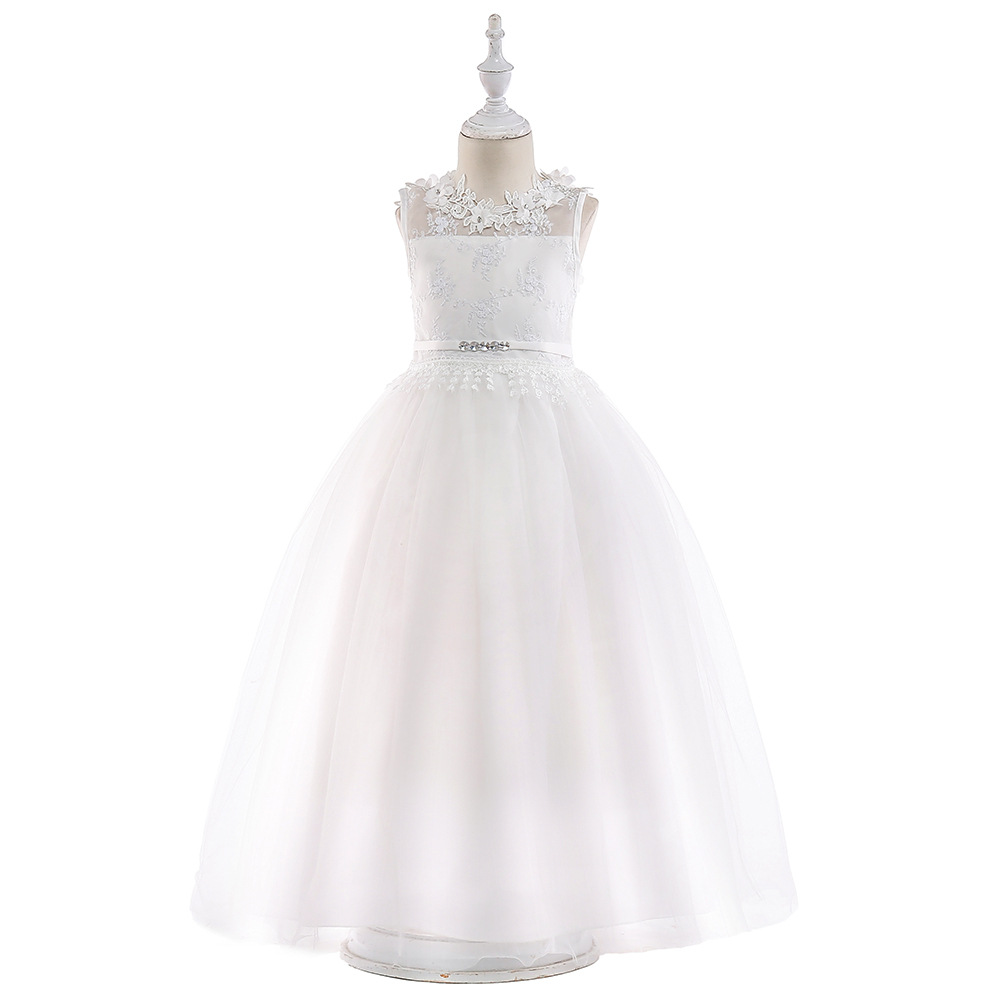 Picture of European and American New Long Petal Hollow Heart-shaped Princess Dress Beaded Embroidered Fairy Wedding Dress Dress ins