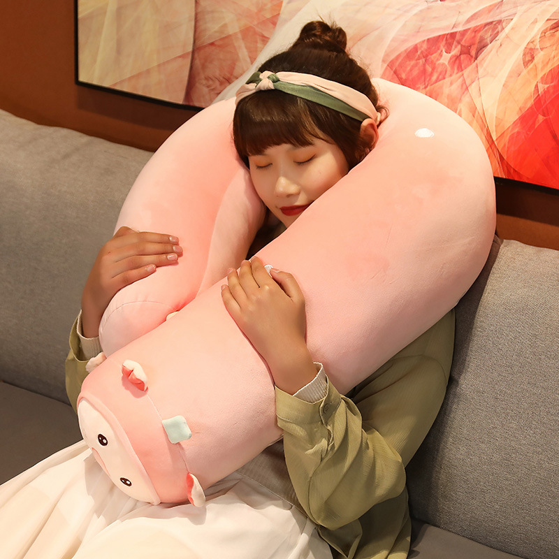 Picture of Down Cotton Animal Transformation Fruit Long Pillow Girl Heart Bed Sleeping Pillow Girlfriend Removable and Washable