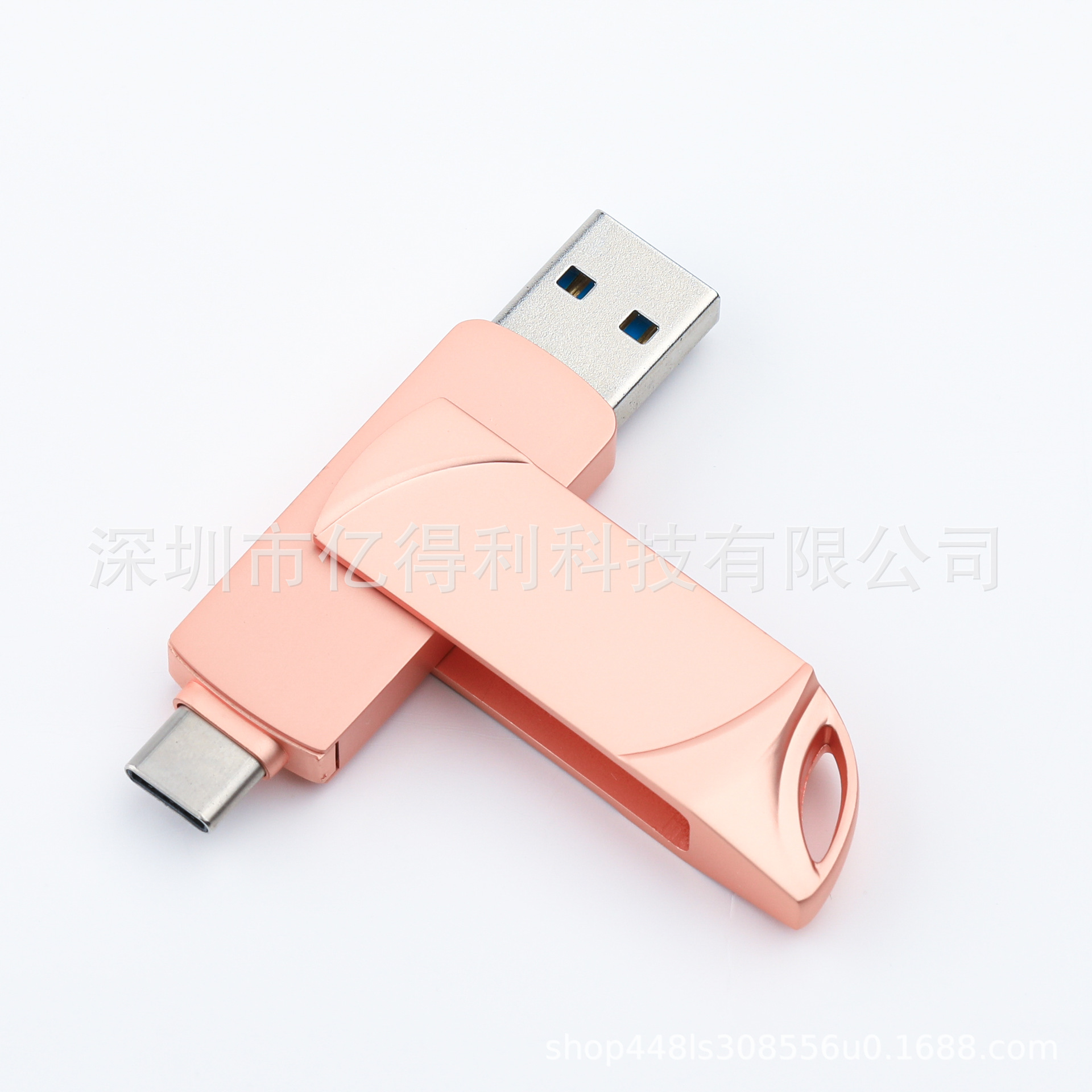 Picture of type-c mobile phone USB flash drive rotating 512g high-speed computer dual-purpose USB flash drive large capacity mobile phone USB 1TB