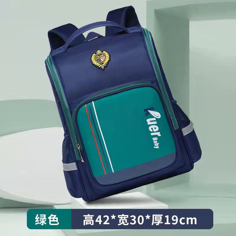 Picture of Primary school student schoolbag boys and girls 2-6 grade children's large capacity backpack ultra-light spine protection burden reduction British backpack