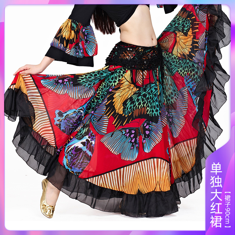 Picture of Big flower skirt suit 720 degree belly dance professional skirt charm 23 meters big skirt source factory outlet