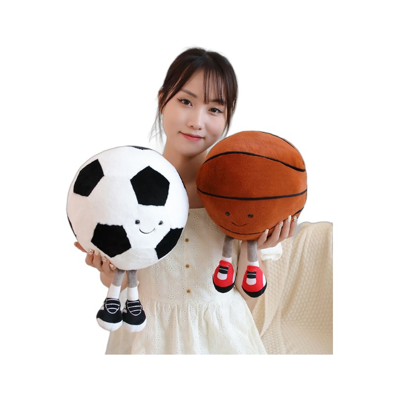 Picture of Cross-Border Basketball Pendant Football Volleyball Doll Pillow Simulation Badminton Doll Plush Pendant Creative Keychain